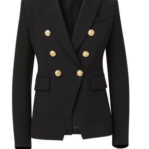 Veronica Beard Miller Black Blazer with Gold Buttons